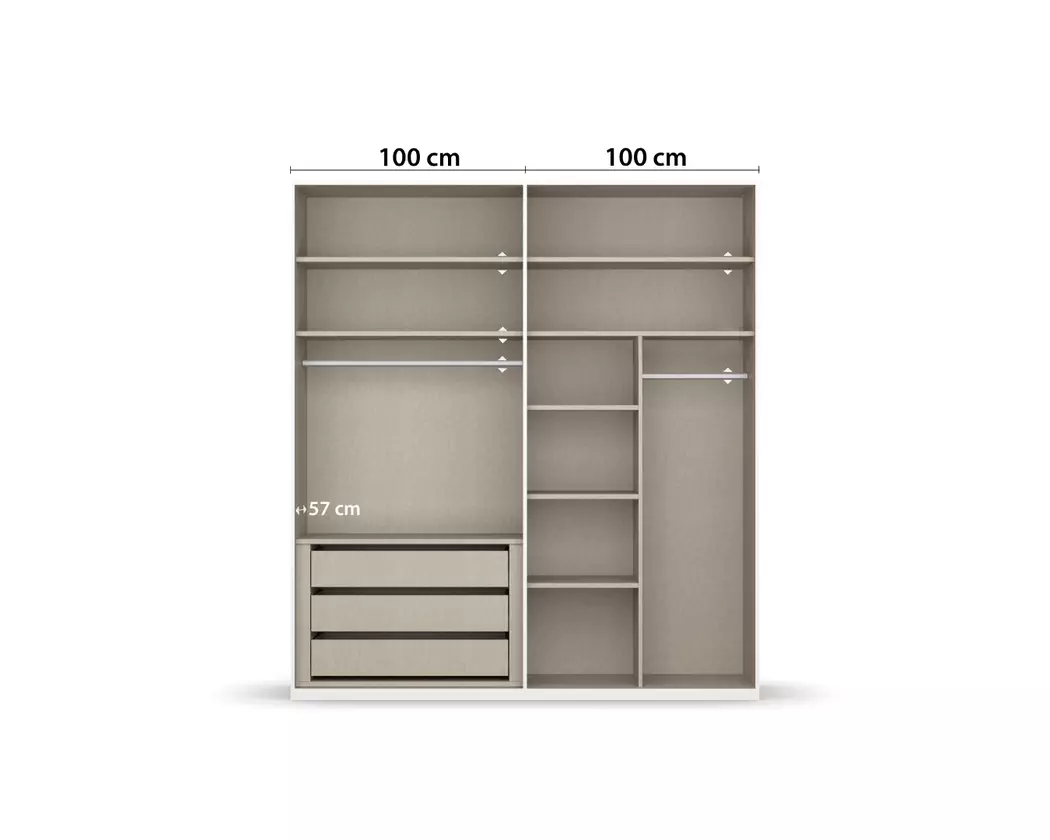Kleiderschrank Montclar 201 x 223 cm