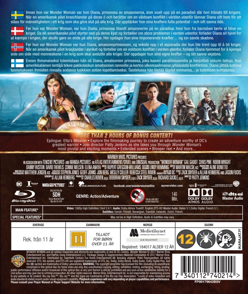 Wonder Woman - 2017 - Blu-Ray