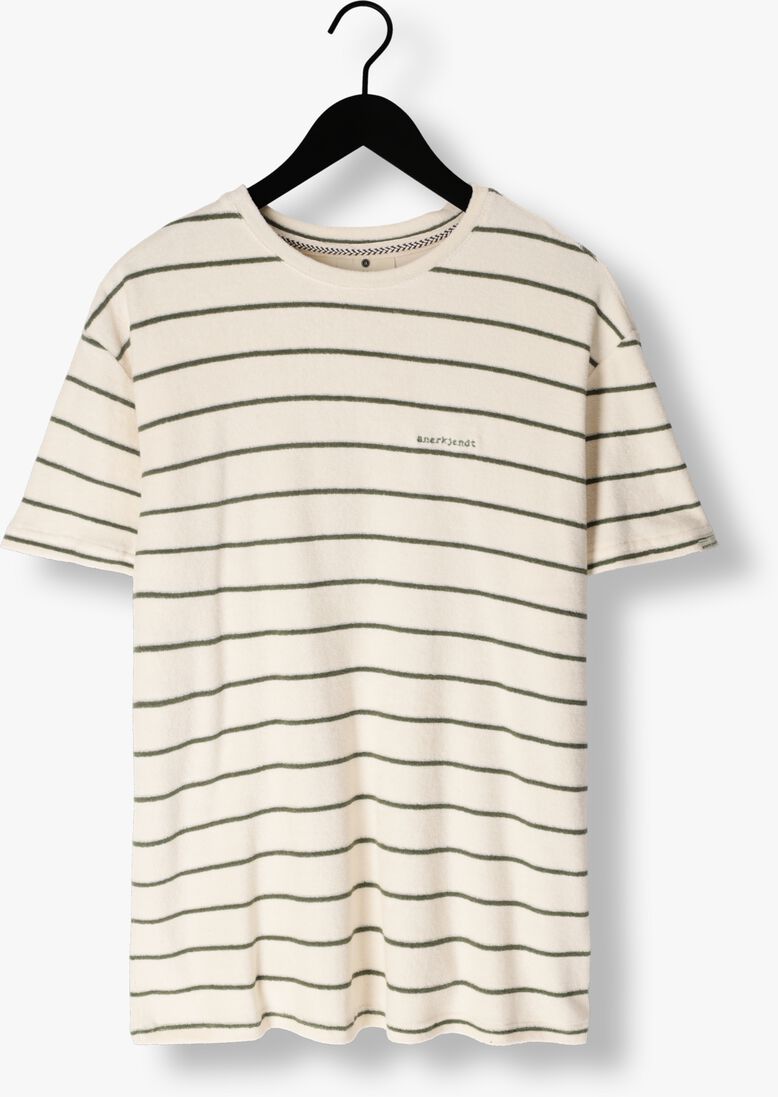 ANERKJENDT beige anerkjendt t-shirt akkikki s/s frotte stripe tee