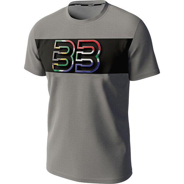 Ixon - T-shirt Brad Binder 23 N°1 Gris / Noir