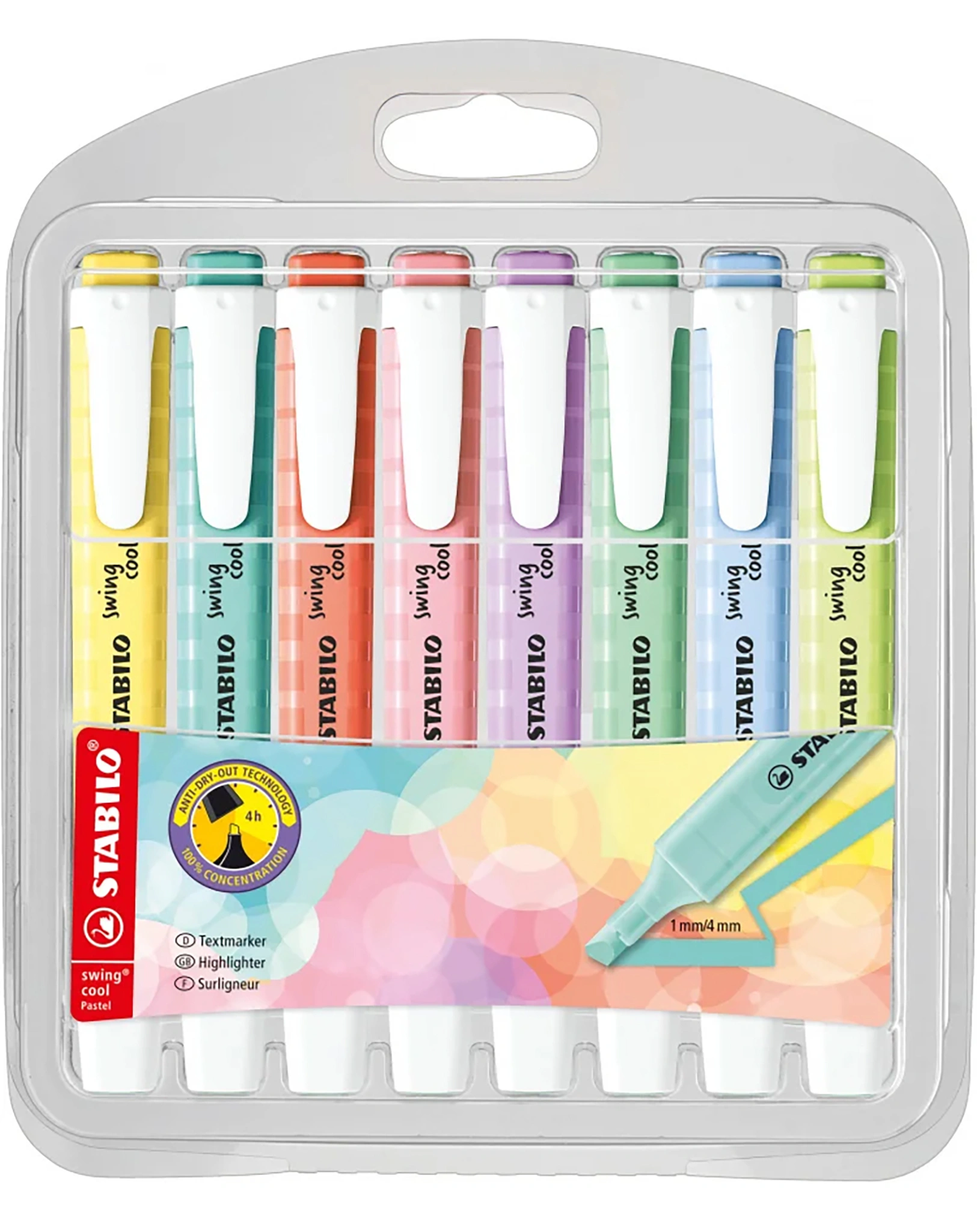 Textmarker STABILO® swing cool Pastel 8er-Pack