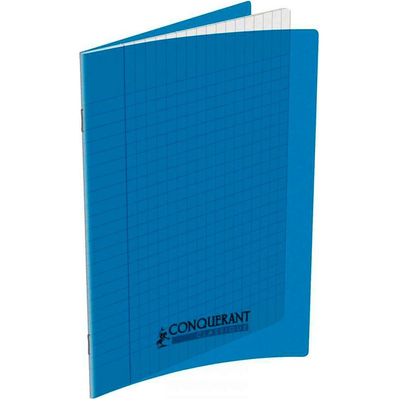 Cahier piqûre Conquérant Classique 24 x 32 cm grands carreaux 140 pages