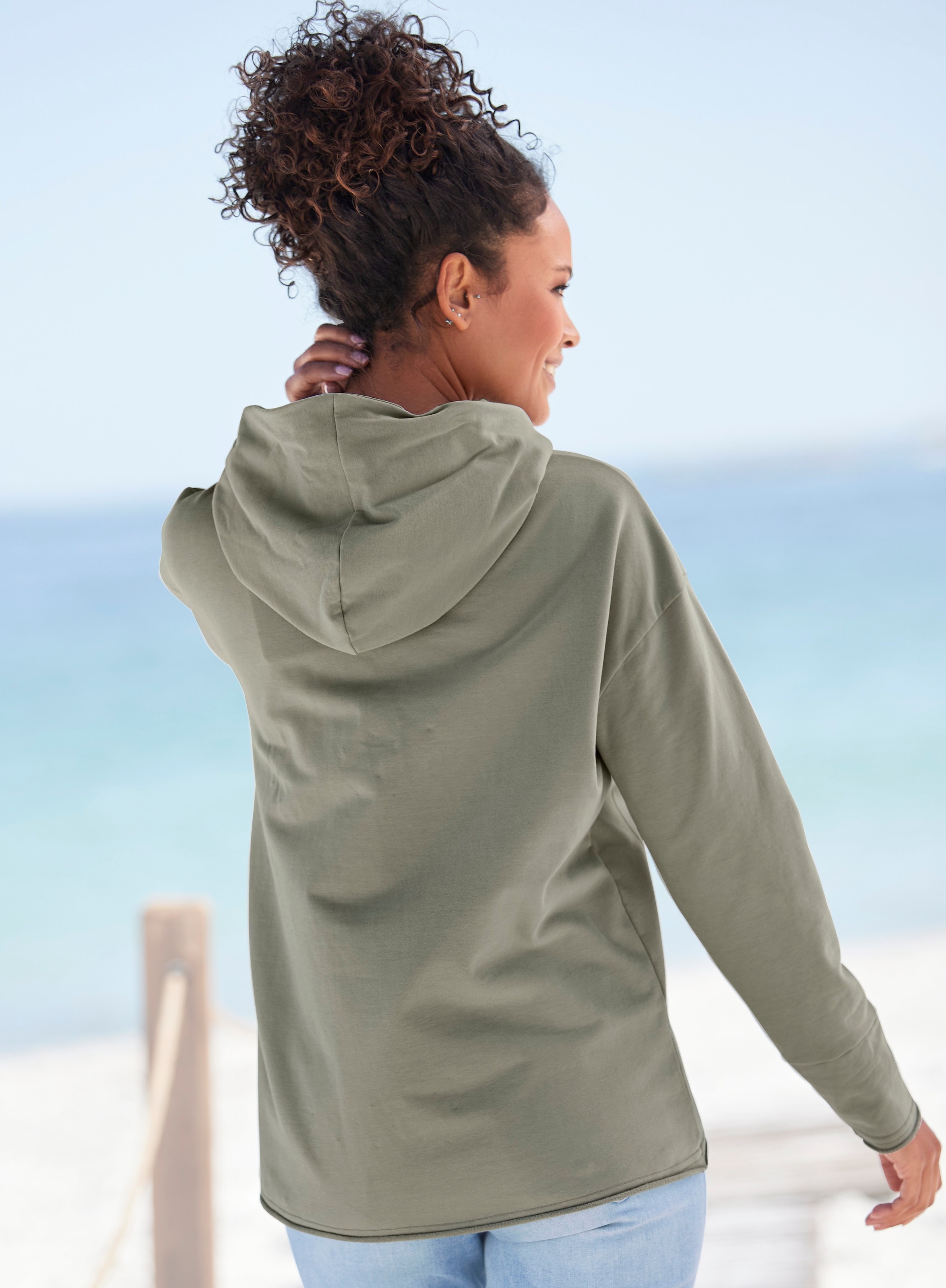 Elbsand Kapuzensweatshirt »Dea«, , Hoodie mit Logodruck vorne