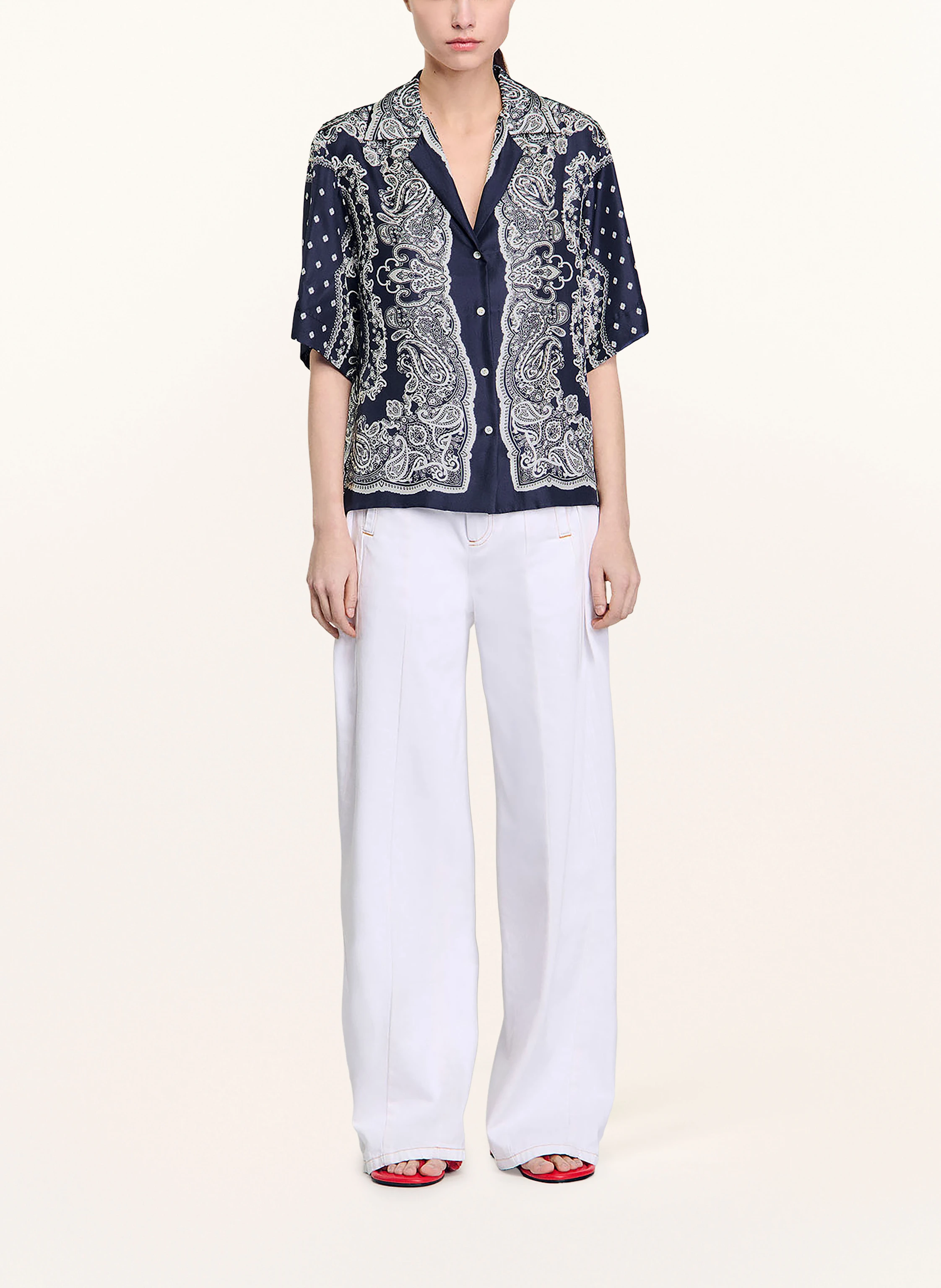 SANDRO Satinbluse