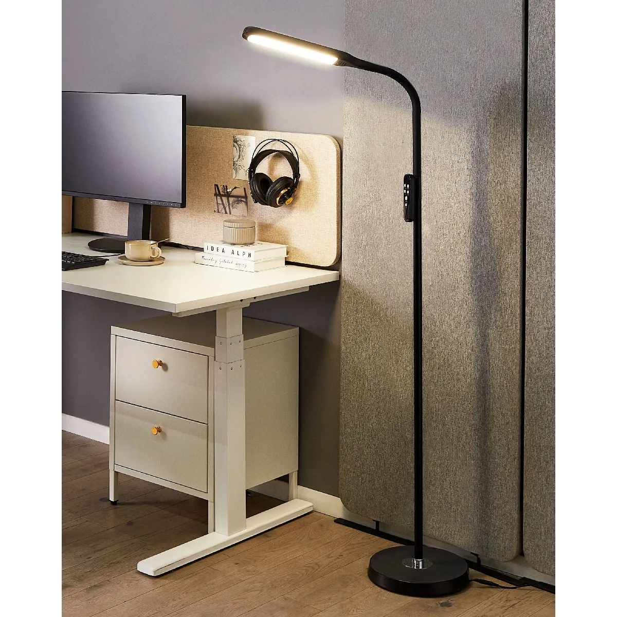 Beliani Lampadaire Aries - Noir