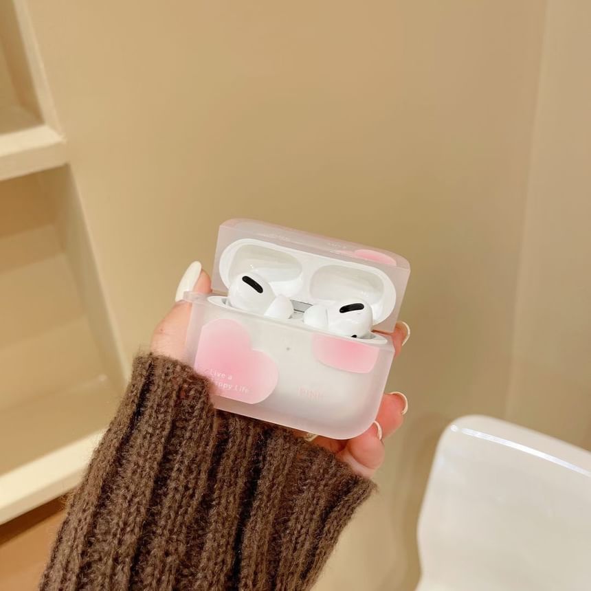 Galeon - Transparante AirPods-hoes met hartjesprint