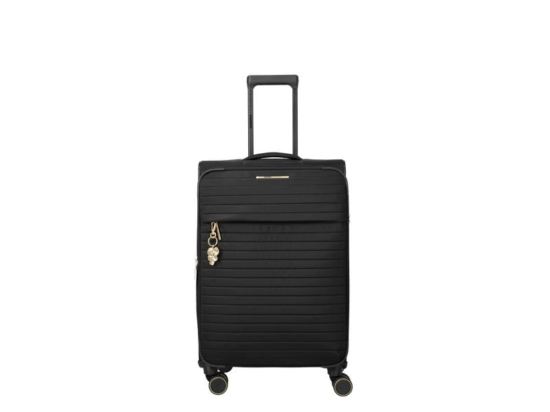 travelite Barbara Stepp Trolley M erweiterbar, Schwarz Reisekoffer