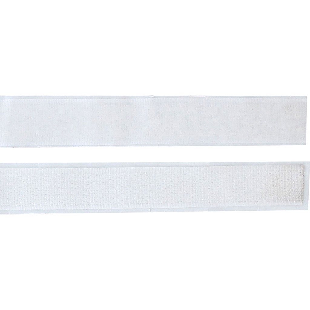 Lot de 2 bandes adhésives en polyester et nylon blanches 140cm