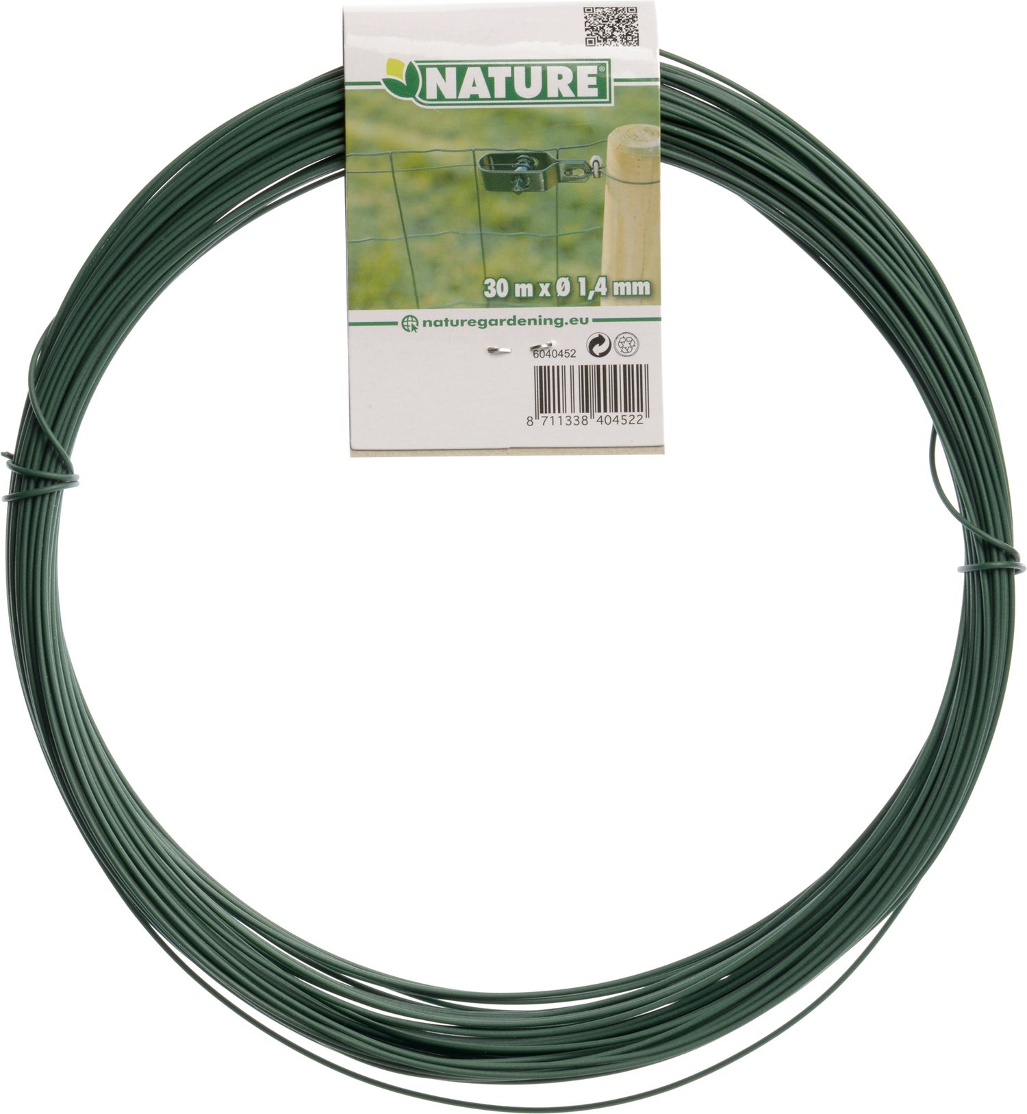 Nature spandraad geplastificeerd D1,4mm x 30m