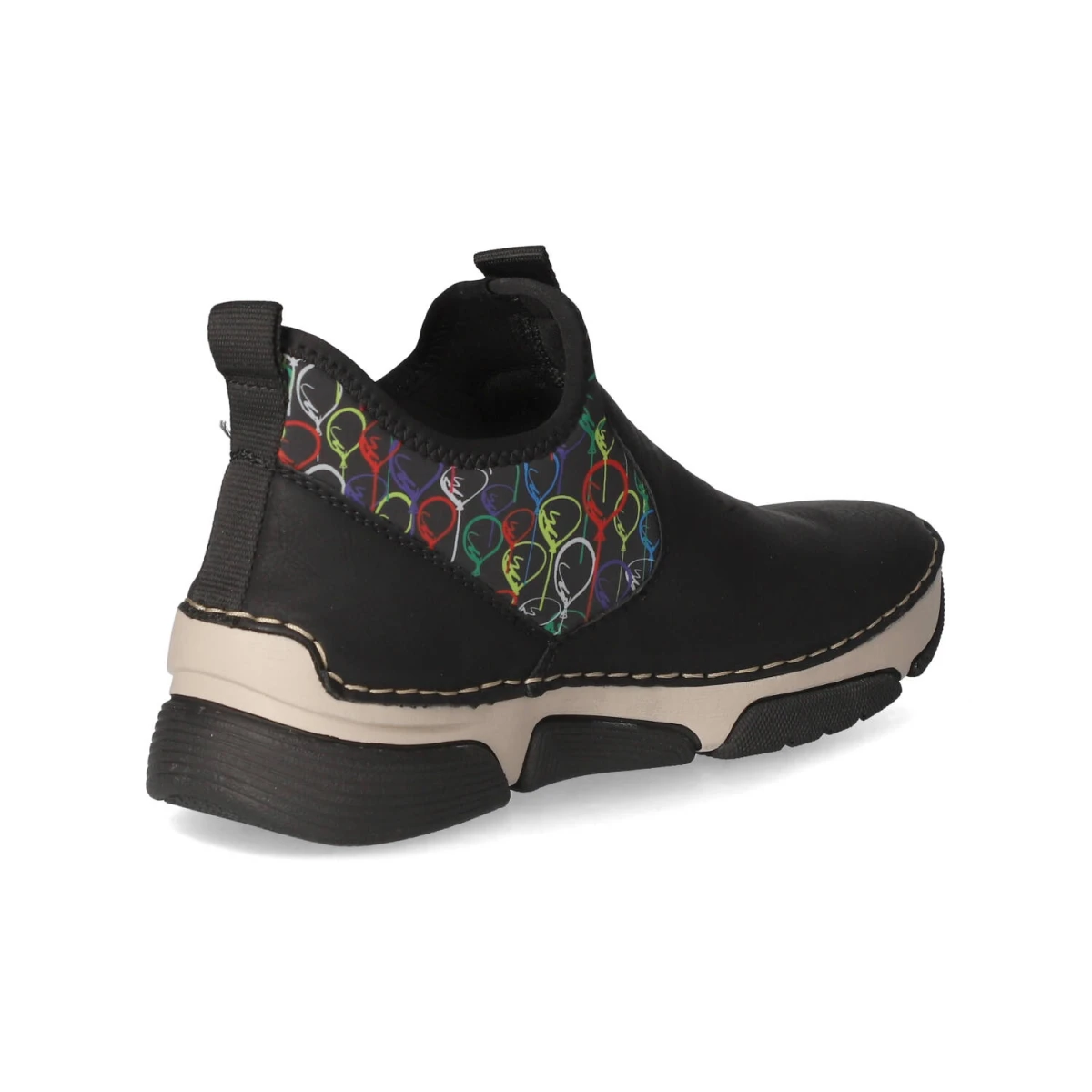 RiekerSlip-On Sneaker - schwarz/schwarz-balao