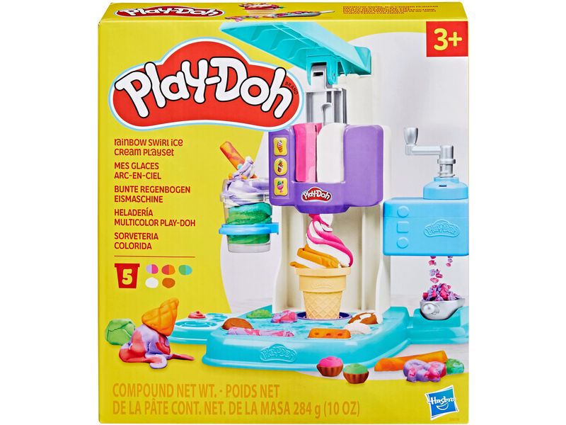 Play-Doh Knetspielzeug Regenbogen-Eismaschine Farbenfrohes Eismaschinen-Spielset