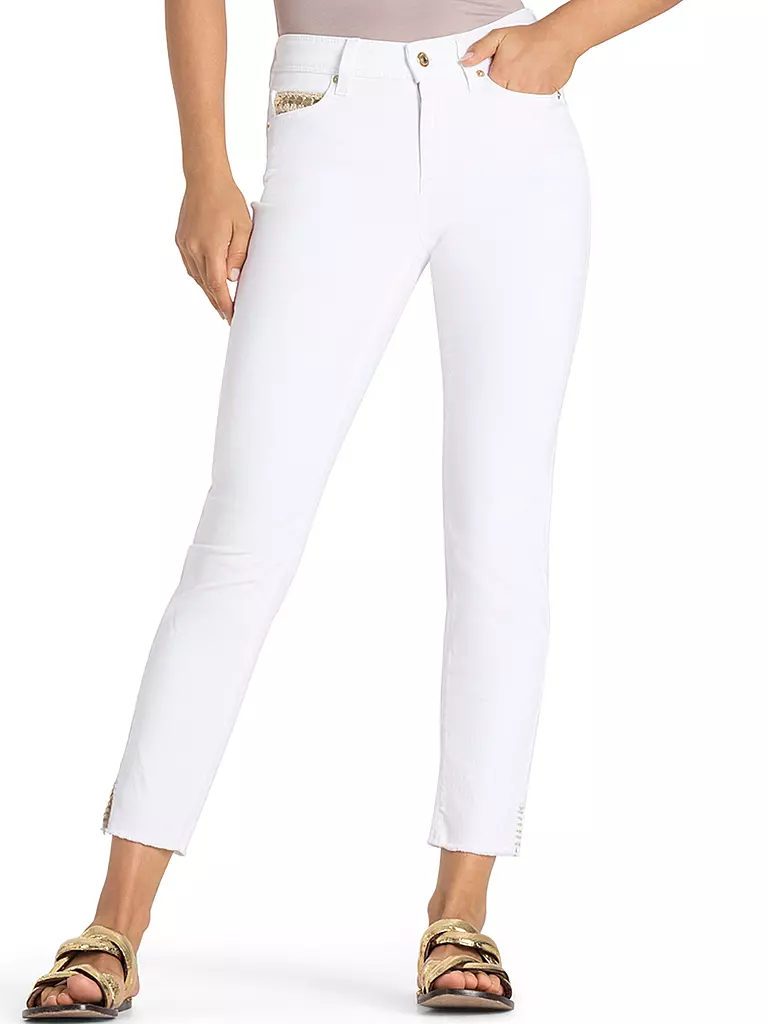 CAMBIO Jeans Slim Fit 7/8 PIPER weiss