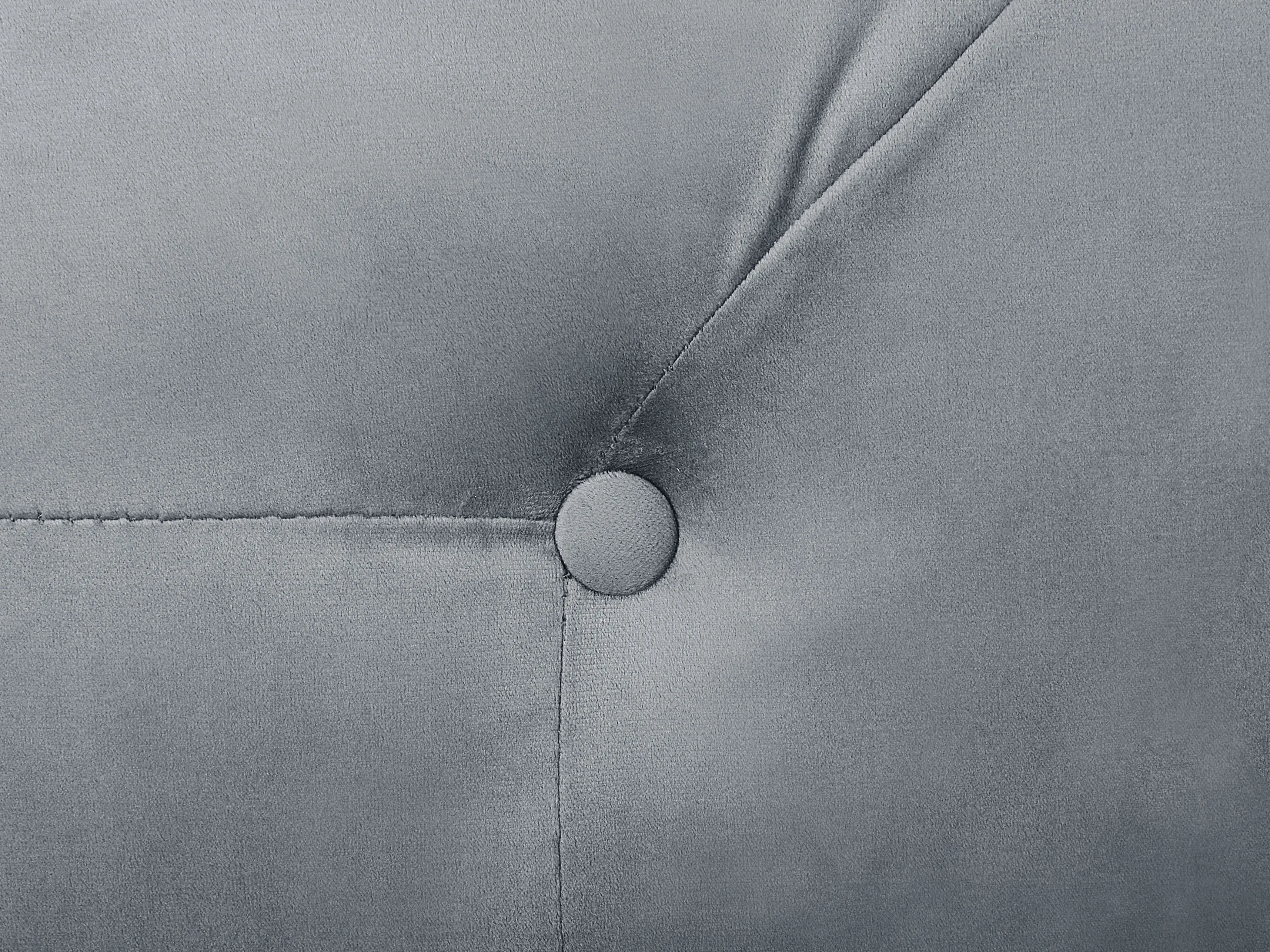 Rechtszijdige chaise longue IVRY Fluweel Grijs
