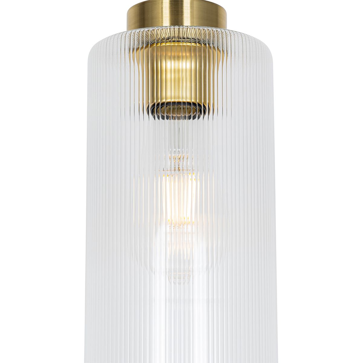 Art Deco hanglamp goud met glas 4-lichts - Laura