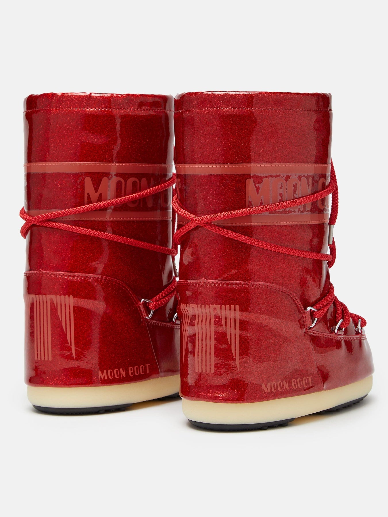 Moon Boot Mb Icon Jr Glitter d001 red