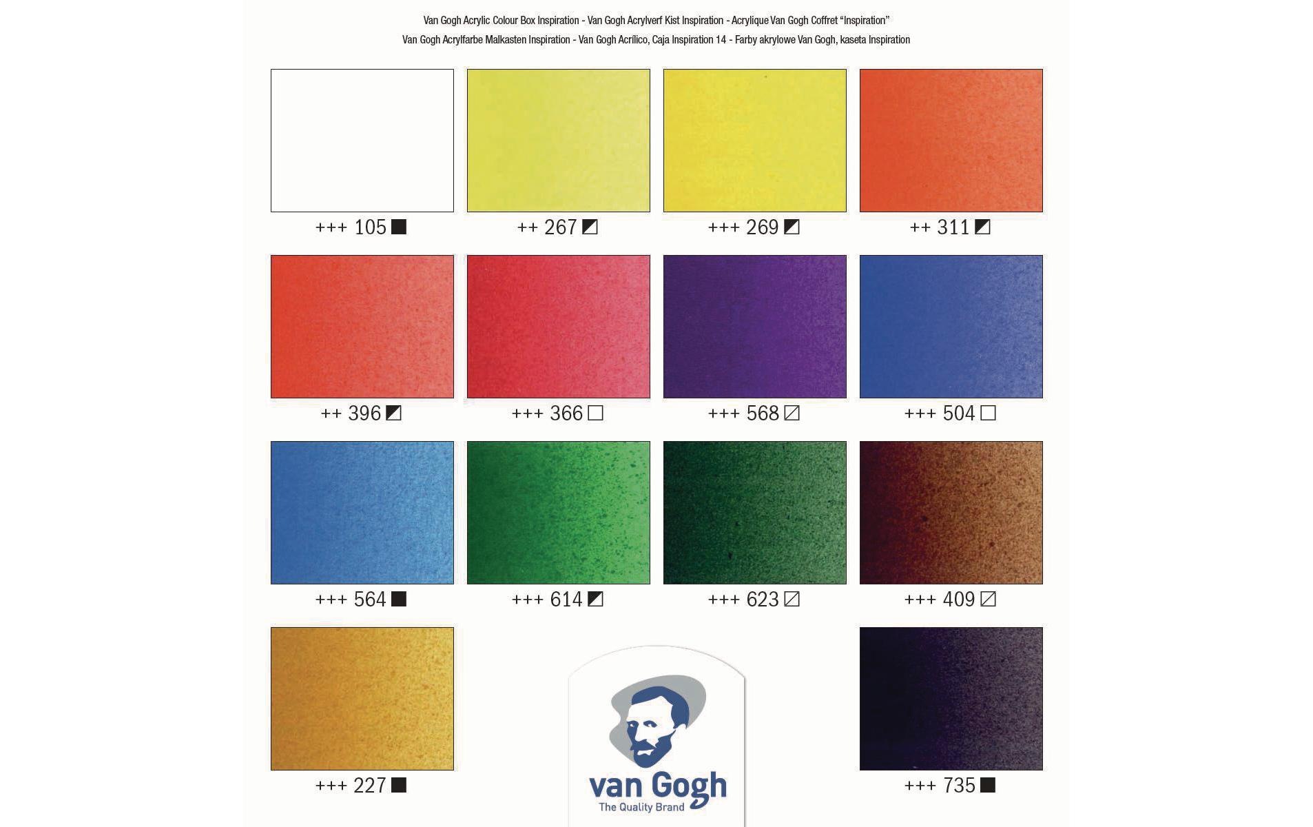 Acrylfarbe »Van Gogh Inspiration Malkasten, 40 ml, Mehrfarbig« 21 Stk. tlg.
