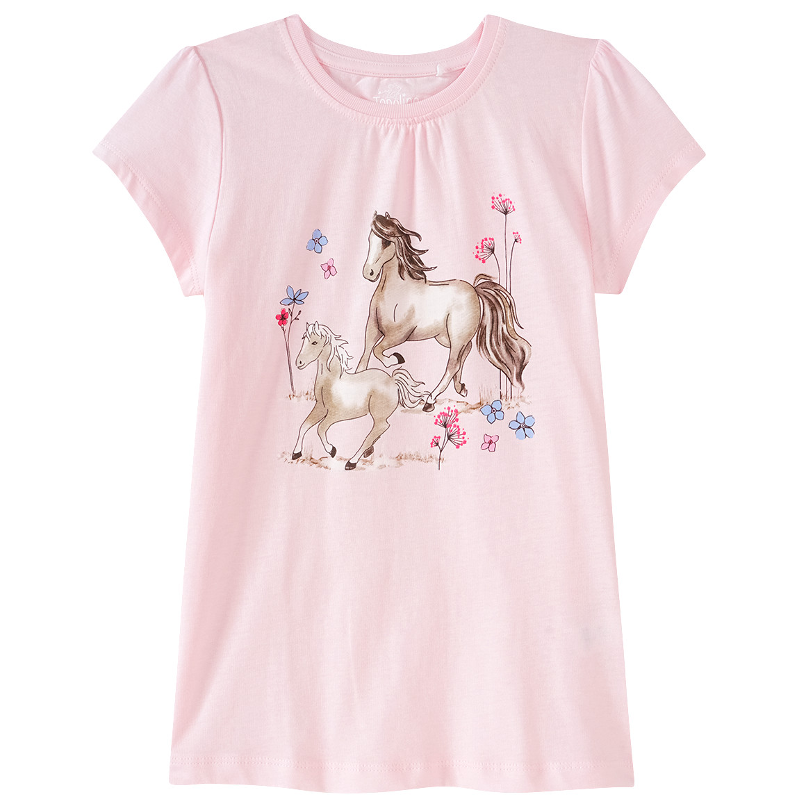Topolino Mädchen T-Shirt mit Pferde-Motiv rosa