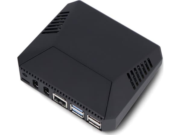 Argon40 Argon ONE V3 veske for Raspberry Pi 5 - med vifte og kjøleribbe - aluminium - svart}