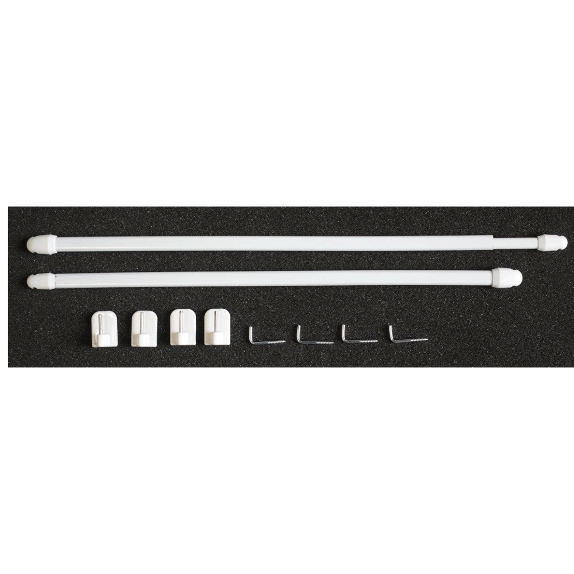 Vitragenstangen-Set - weiß - 50 cm