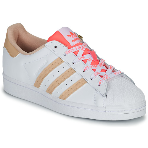 adidas Originals - SUPERSTAR W - Blanc / Rose / Rouge