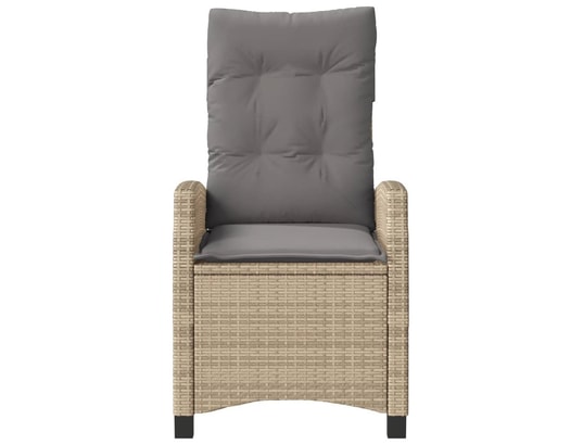 VIDAXL - Chaises inclinables jardin lot de 2 et coussins résine tress...