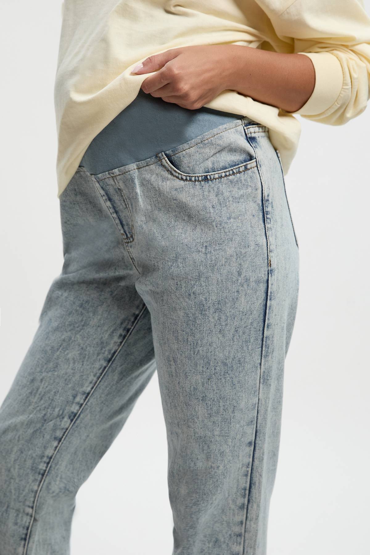 boohoo Jeans Maman Maternité à Porter Par-dessus le Ventre