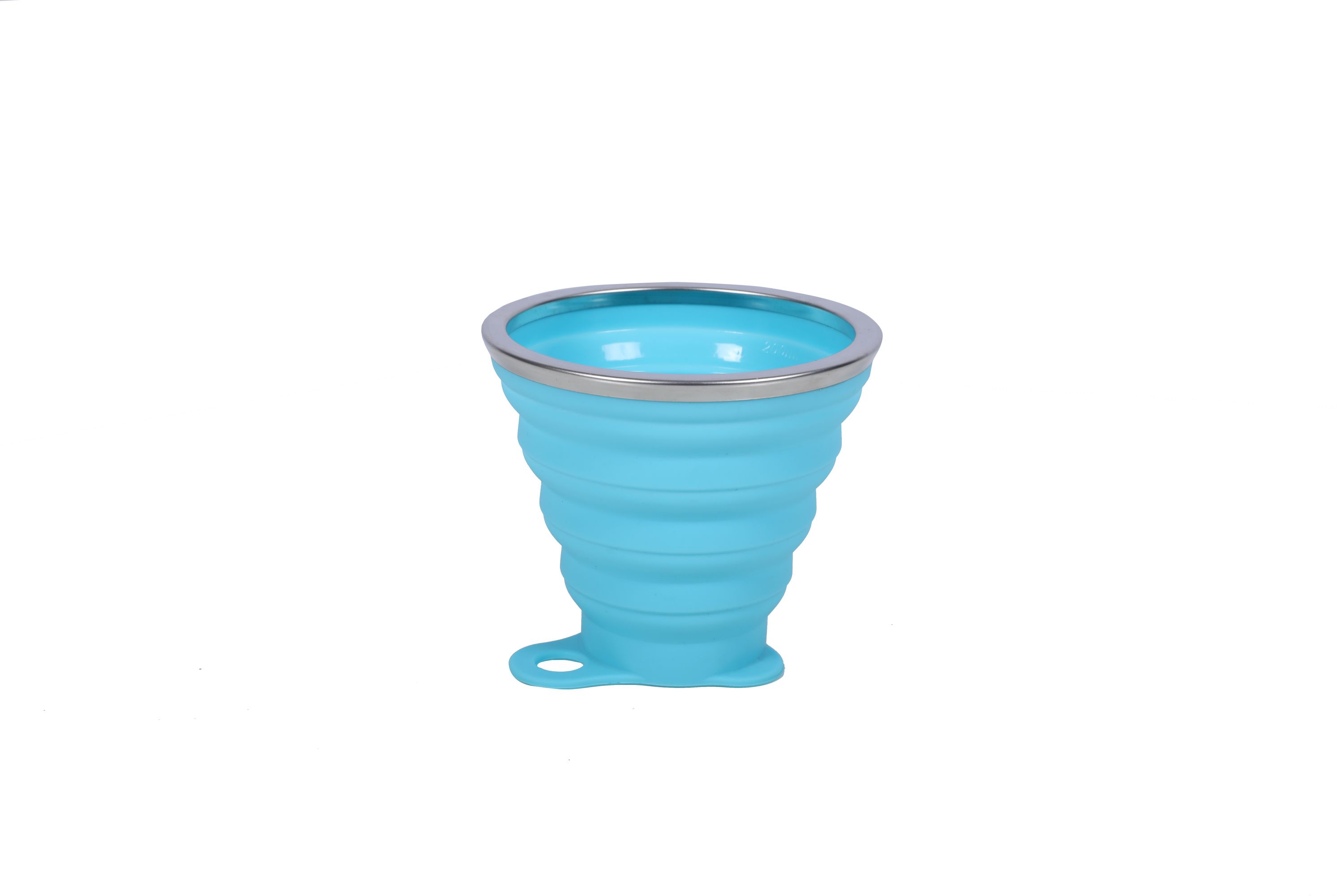 Becher Silikon faltbar blau 270 ml