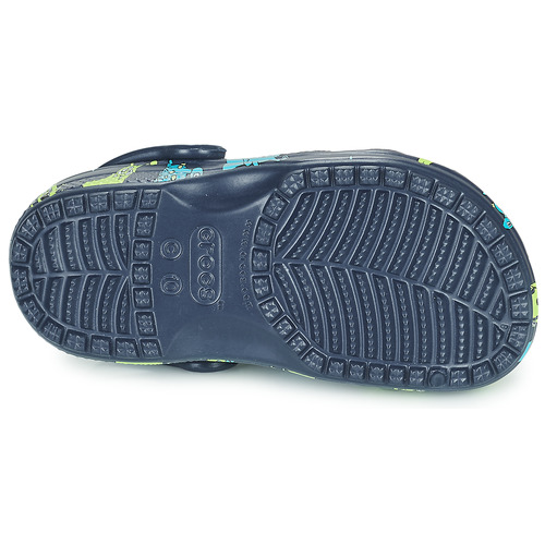 Crocs - CLASSIC MONSTER PRINT CLOG T - Bleu