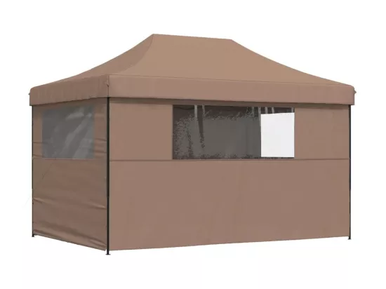 Tente de réception pliable escamotable avec 4 parois latérales