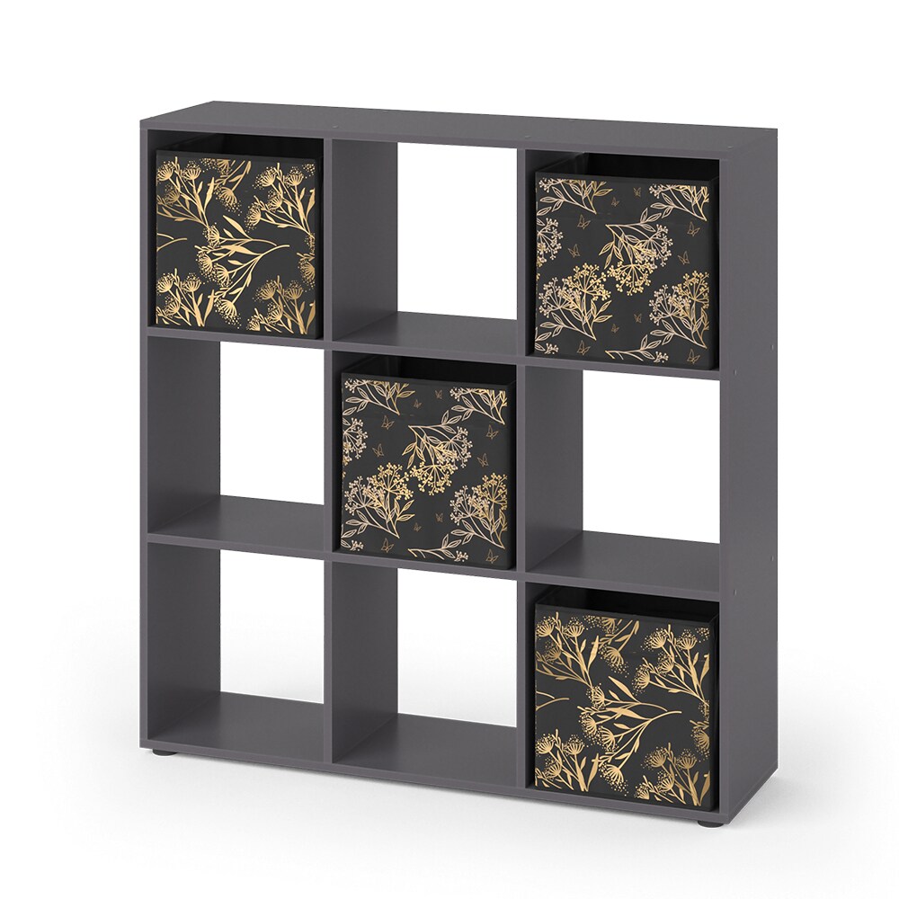 Vicco Raumteiler Würfelregal Standregal Nove Schwarz Faltbox Wohnzimmer Regal 104x108 cm modern Ablage 9 Fächer Dekoregal Ordnerregal Aufbewahrung