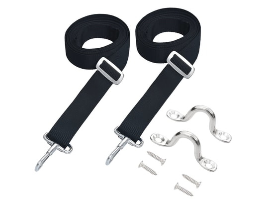 VIDAXL - Sangles de toit bimini 2 pcs tissu et acier inoxydable
