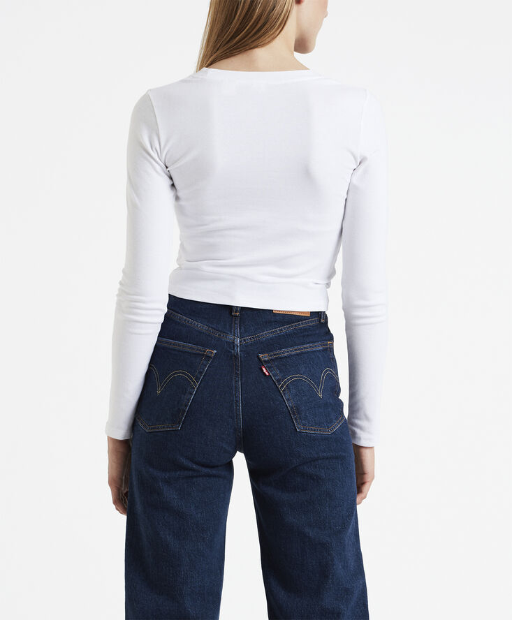 Levi's LS BABY TEE WHITE Hvid
