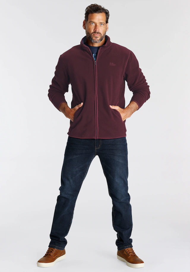 Man's World Fleecejacke für die Übergangszeit,  aus Fleece,  casual Look,  schnelltrocknend