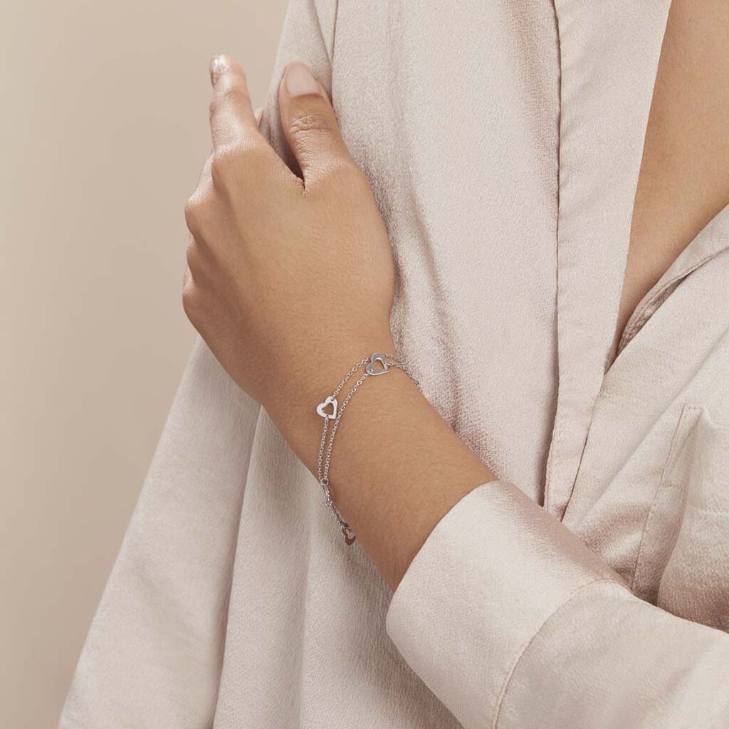Bracelet Suzy Argent Blanc