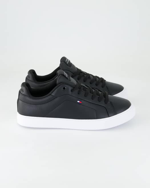 Tommy Hilfiger ICON COURT PINPERF LTH Sneaker in Schwarz