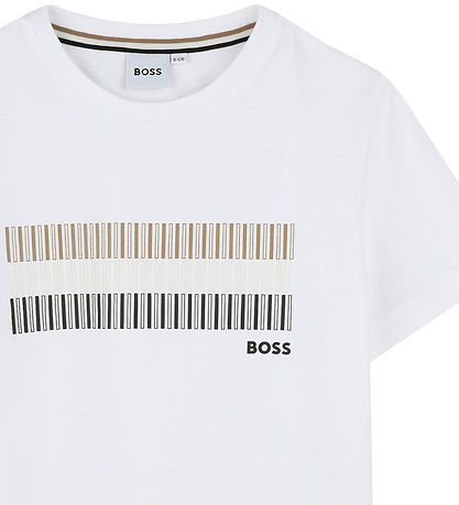 BOSS T-Shirt - Weiß m. Streifen