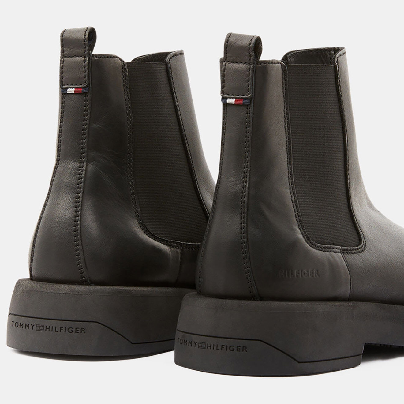 Tommy Hilfiger Chelsea boots en Cuir Chunky noires