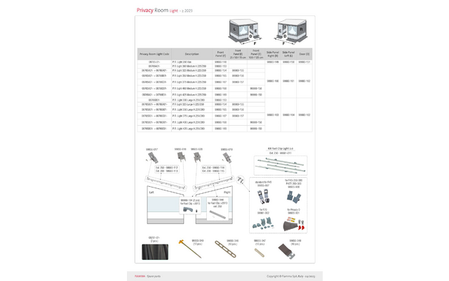 Fiamma Privacy Room Light 300 Markisenvorzelt für Markisen F45s