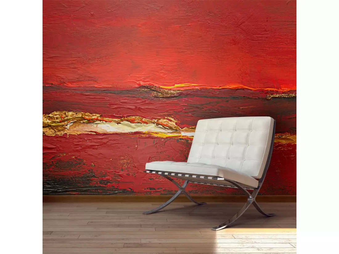 Papier peint vague d'or - 400 x 309 cm