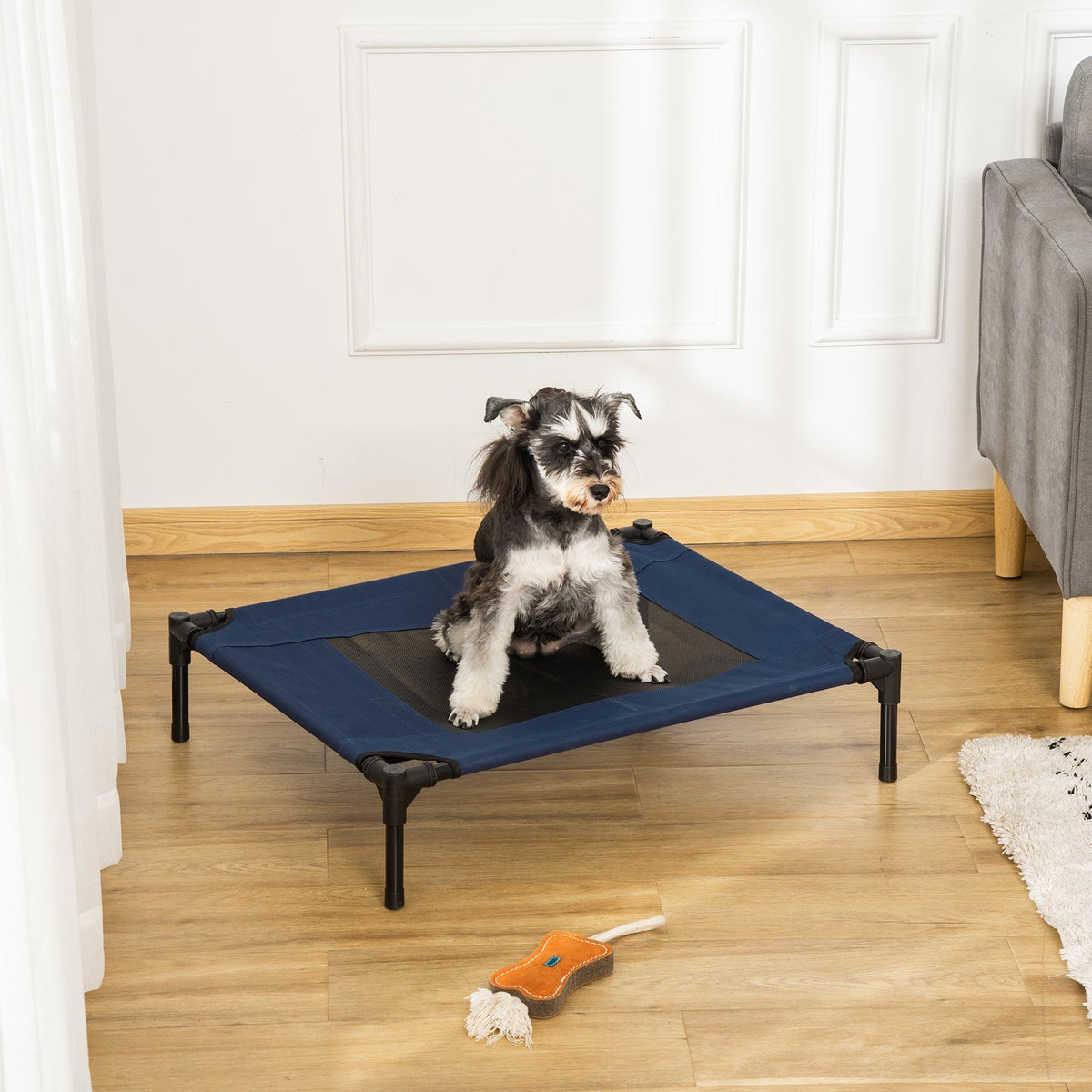 PawHut Hondenbed, Medium, Metalen frame, 600D Oxford stof, Blauw