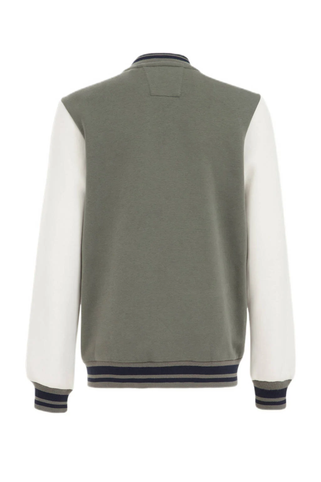 WE Fashion bomberjack olijfgroen/wit