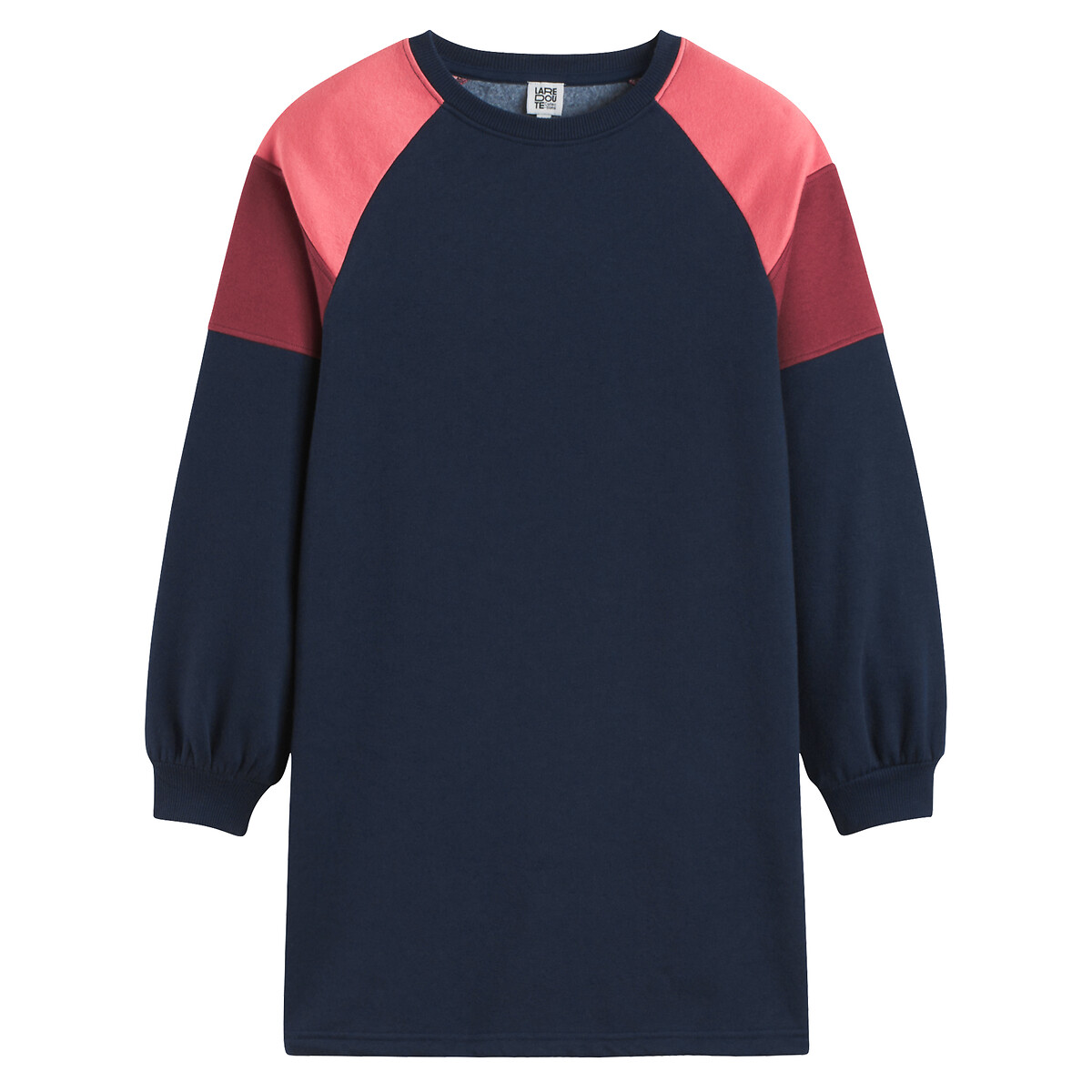 COLEÇÕES LA REDOUTE<br>Vestido reto com mangas compridas, em fleece