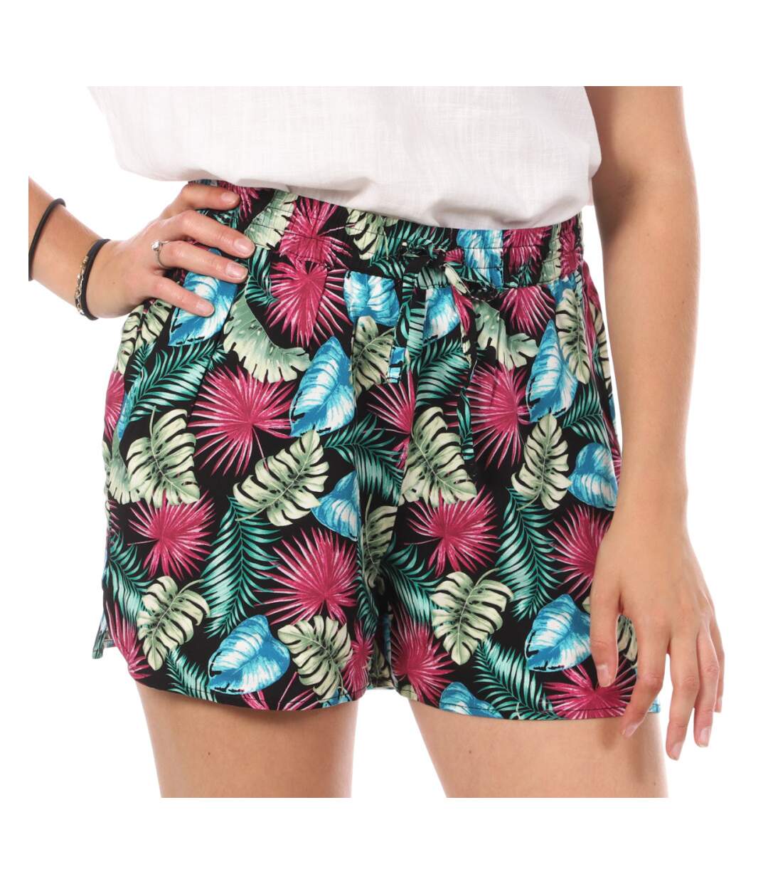 Short Noir/Rose à Motifs Femme Vero Moda Easy