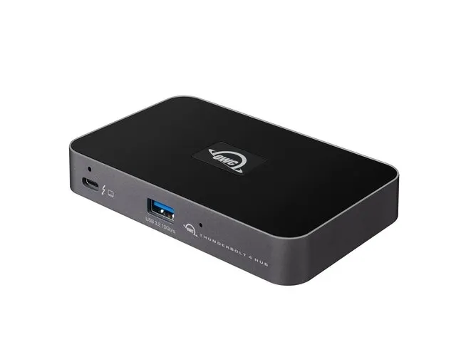 OWC Thunderbolt Hub - Hub - 4 x USB-C - Skrivebord - Sort/Grå