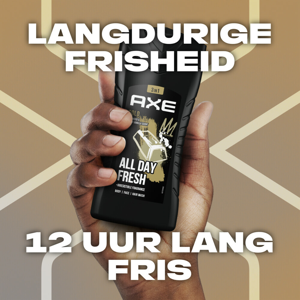 6x Axe Douchegel Gold Oudwood en Vanille250 ml