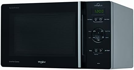 Whirlpool chefplus dessus – Micro onde (dessus, combiné micro ondes, 25 l, 800 W, boutons, noir, argent) : Cuisine et Maison