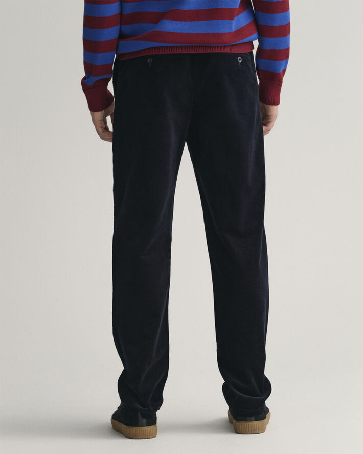Gant REGULAR CORD CHINOS Evening blue
