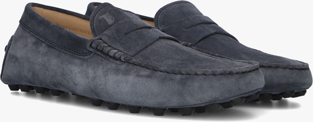 donkergrijze tod's instappers mocassino gommino macro 52k