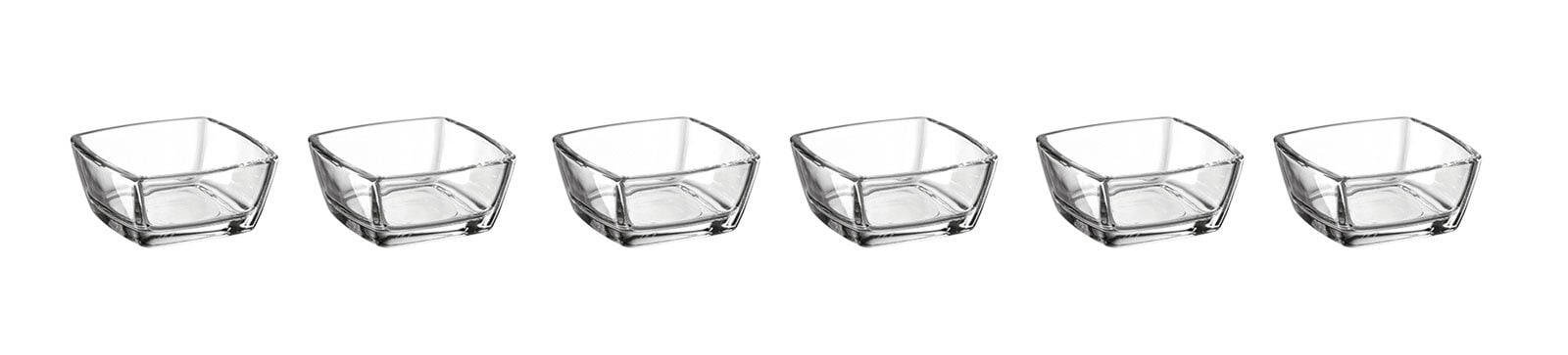 montana Schale :CARRE 6er Set 6,5 cm klarglas