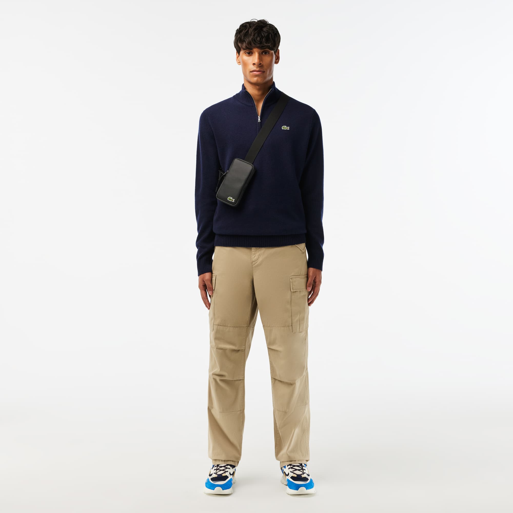Pochette smartphone zippée homme Lacoste Sacoches & Pochettes - Noir - Lacoste - Homme